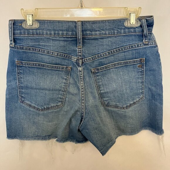Madewell Womens High Rise Denim Jean Shorts Size 26 Frayed Raw Hem Button Fly - Picture 5 of 7
